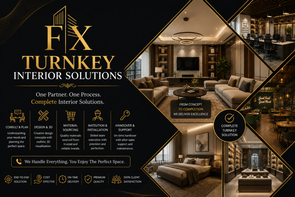 Turnkey interior design project in Kolkata